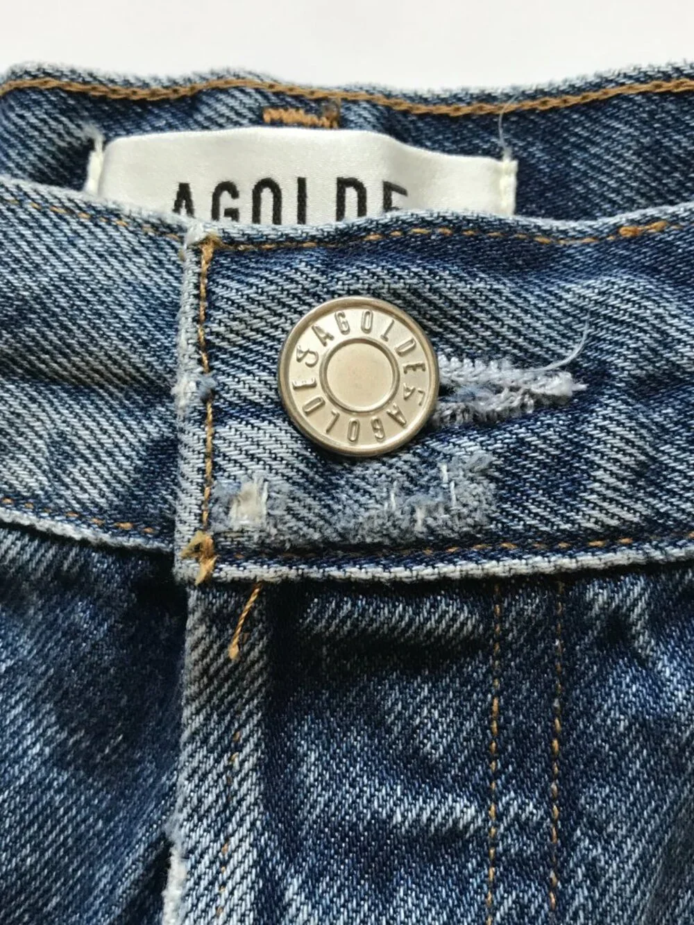 NWT Agolde Dee Vintage High Rise Cut Off Denim Jean Shorts Womens 32 Blue NEW